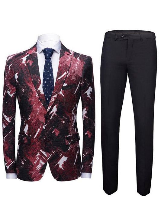 Red Mix and Match Two Piece Suit - Two Piece Suit - LeStyleParfait