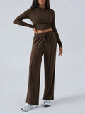 Relaxed Women Casual Jersey Two-Piece Set - Casual Pants Set - LeStyleParfait