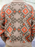 Retro Heavy-Duty Jacquard Men Cardigan Sweater - Cardigan Sweater - LeStyleParfait