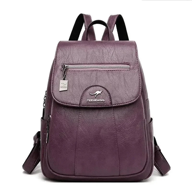 Retro Soft Leather Women's Backpack - Backpack - LeStyleParfait