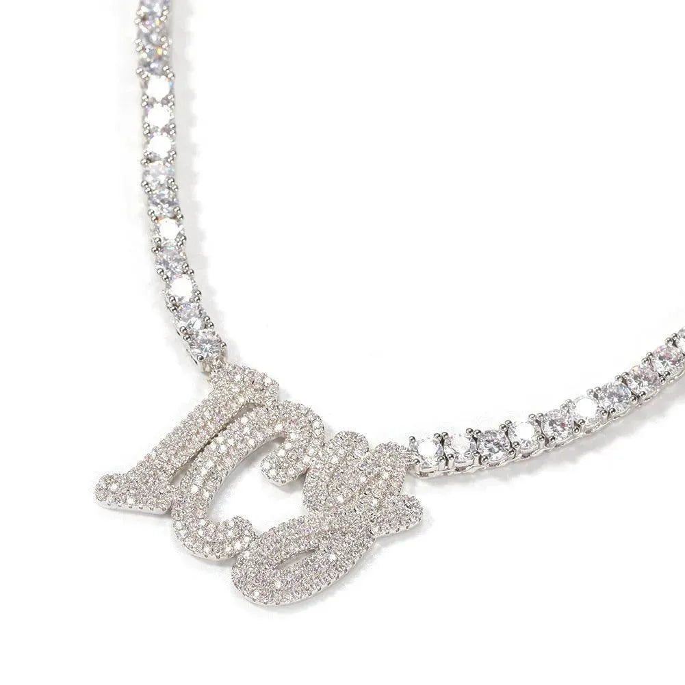 Rhinestone Name Pendant Necklace - Pendant Necklace - LeStyleParfait