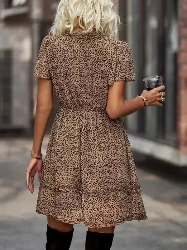 Floral Womens Mini Day Dress - Mini Dress - LeStyleParfait