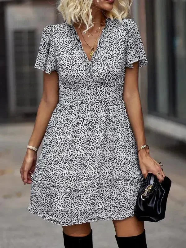 Floral Womens Mini Day Dress - Mini Dress - LeStyleParfait