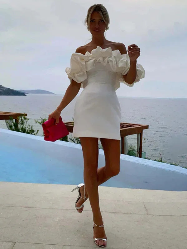 Romantic Red Satin Bodycon Mini Dress