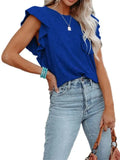Ruffled Short-Sleeved Women Top - Women Tops - LeStyleParfait