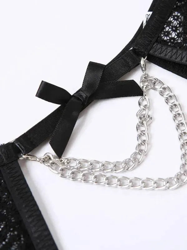 LeStyleParfait Women's Lingerie Sexy Ladies Embroidered-Lingerie Set