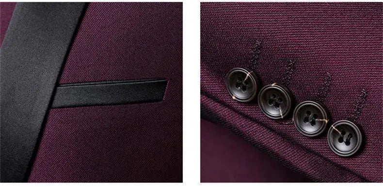 Shawl Collar Tuxedo 3 Piece Suit - Tuxedo Suit - LeStyleParfait