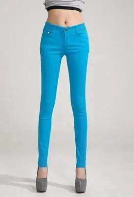 Skinny Women Jeans, Sky Blue - Women Jeans - LeStyleParfait