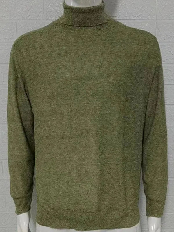 Slim Fit Knit Pullover Men Turtleneck Sweater - Pullover Sweater - LeStyleParfait