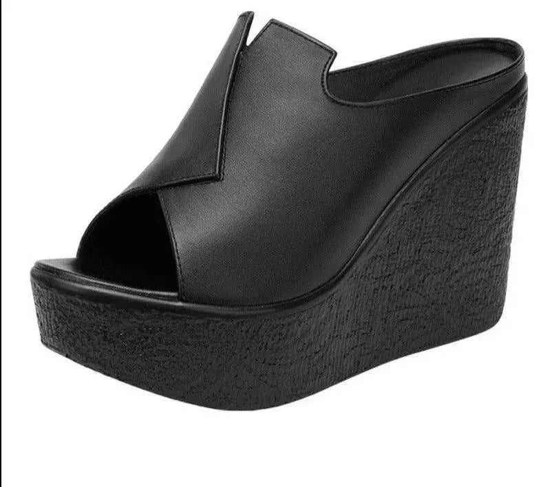 Slip-on Heels Wedge Sandals - Wedge Shoes - LeStyleParfait