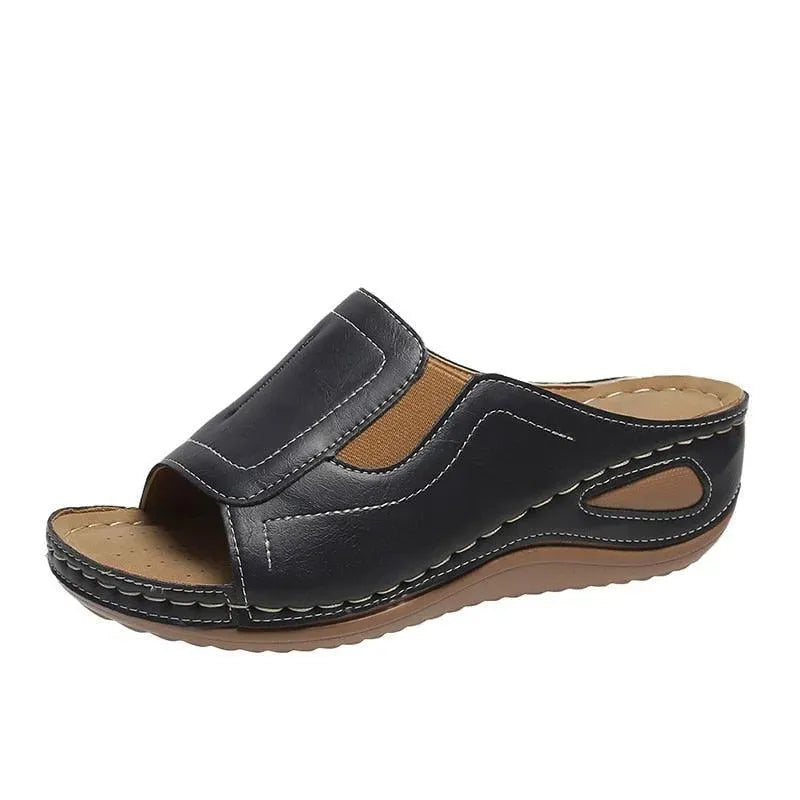 Slip-On Wedge Sandal Shoes - Wedge Shoes - LeStyleParfait