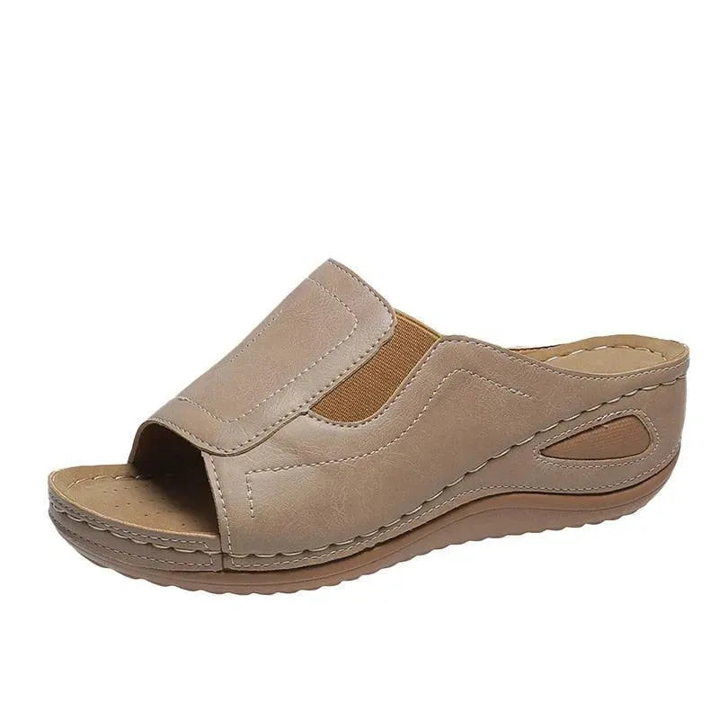 Slip-On Wedge Sandal Shoes - Wedge Shoes - LeStyleParfait