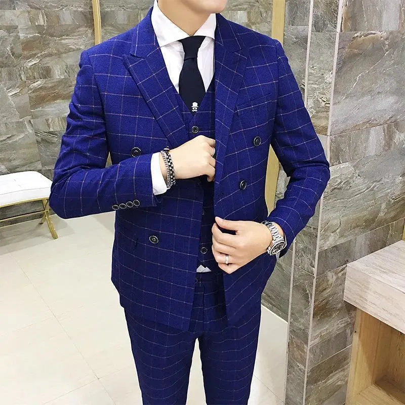 Smith Plaid Double Breasted Suit - Plaid Suit - LeStyleParfait