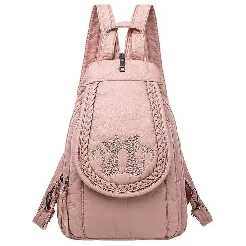 Soft Washed Leather Women's Backpack - Backpack - LeStyleParfait