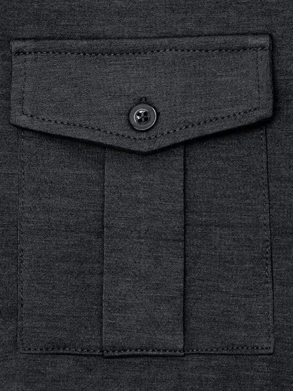 LeStyleParfait Men's T-Shirts Casual Polo Plain-Solid Long Sleeves-Polo Shirt