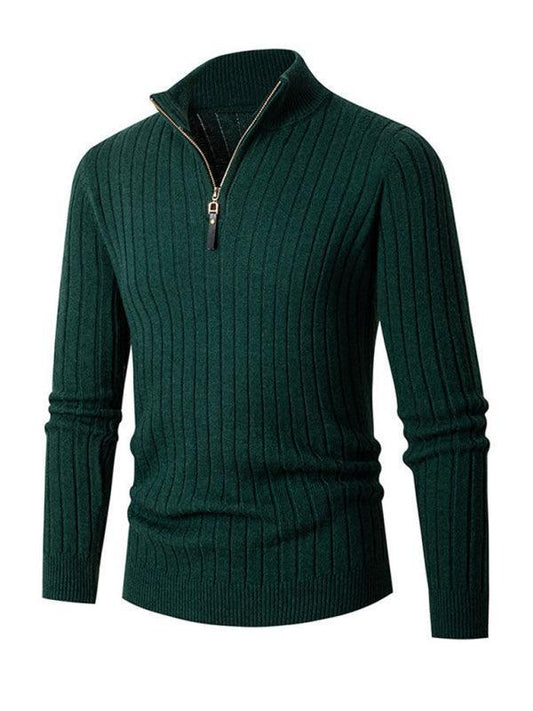 Solid Stretch Men Turtleneck Sweater - Pullover Sweater - LeStyleParfait