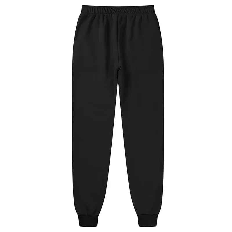 Sporty Casual Men Jogger Pants - Mid Rise Drawstring