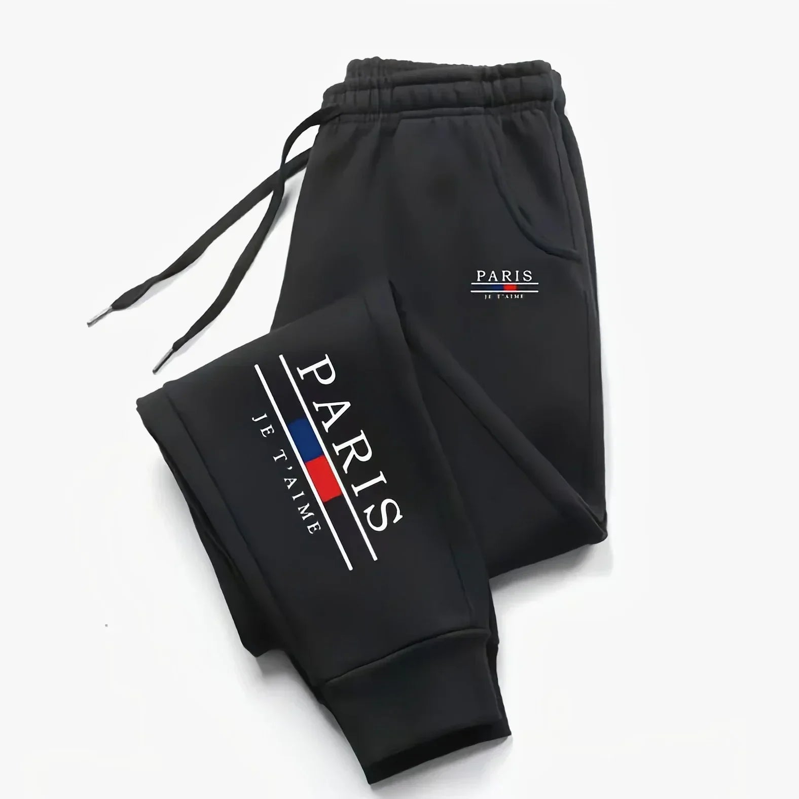 Sporty Casual Men Jogger Pants - Mid Rise Drawstring