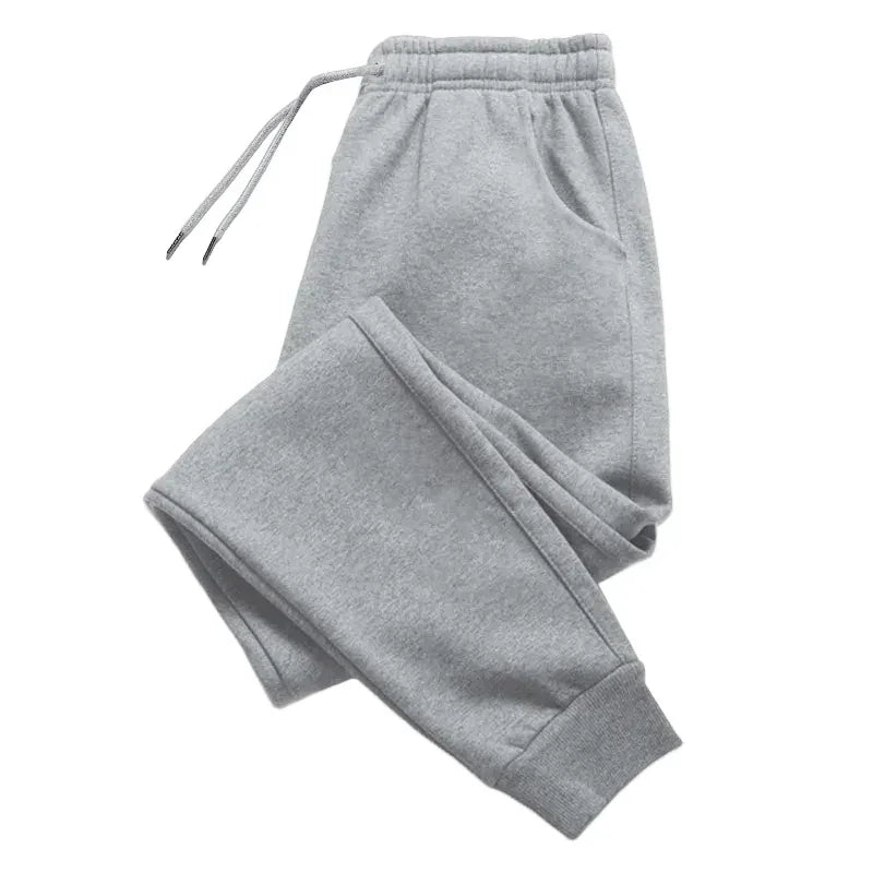 Sporty Casual Men Jogger Pants - Mid Rise Elastic Waistband