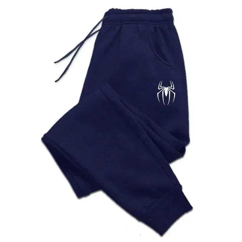 Sporty Men Jogger Pants - Mid-Rise Drawstring Tapered Fit