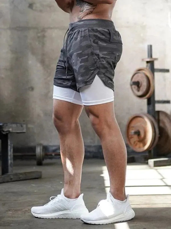 Two Piece Men Gym Shorts - Men's Shorts - LeStyleParfait