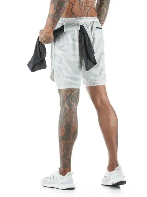 Two Piece Men Gym Shorts - Men's Shorts - LeStyleParfait