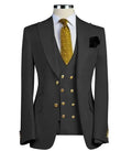 Storm Black Three Piece Suit - Three Piece Suit - LeStyleParfait