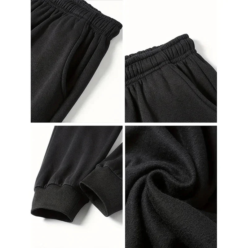 Streetwear Men Jogger Pants - Mid Rise Warm