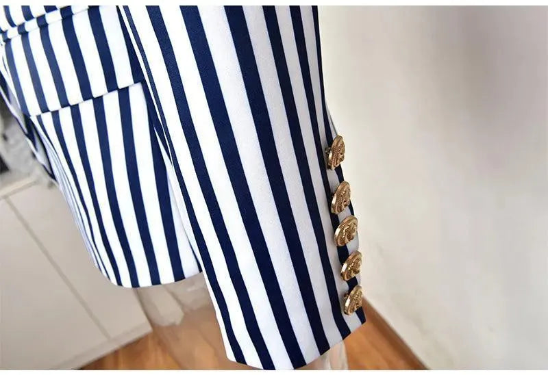Striped Blazer Women - Casual - Striped-Pinstriped - Striped Blazer - LeStyleParfait