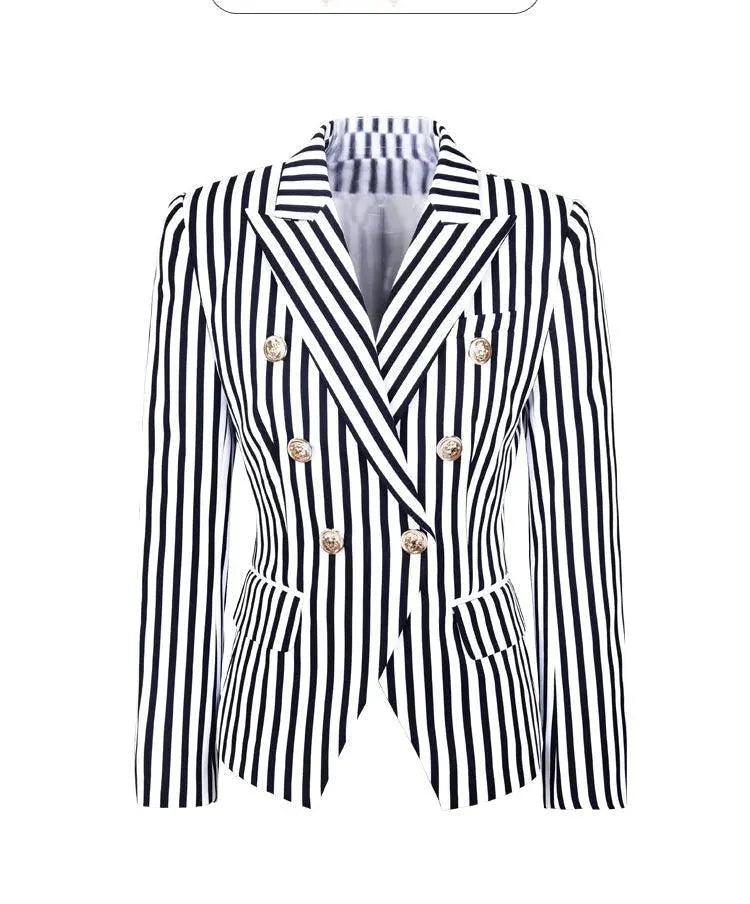 Striped Blazer Women - Casual - Striped-Pinstriped - Striped Blazer - LeStyleParfait
