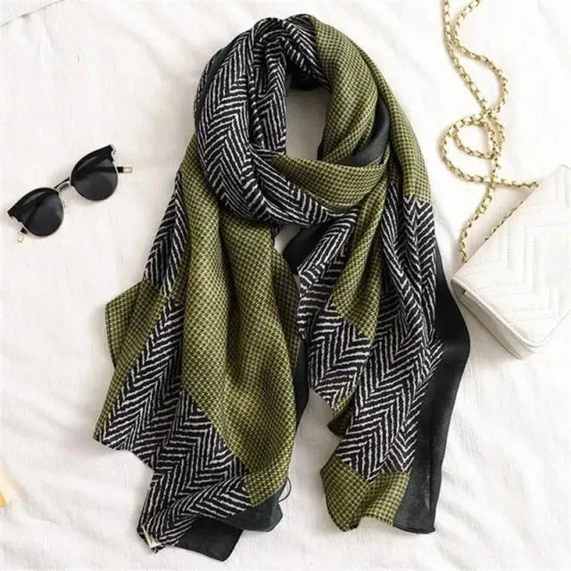 Striped Cotton Women Scarves - Scarf - LeStyleParfait