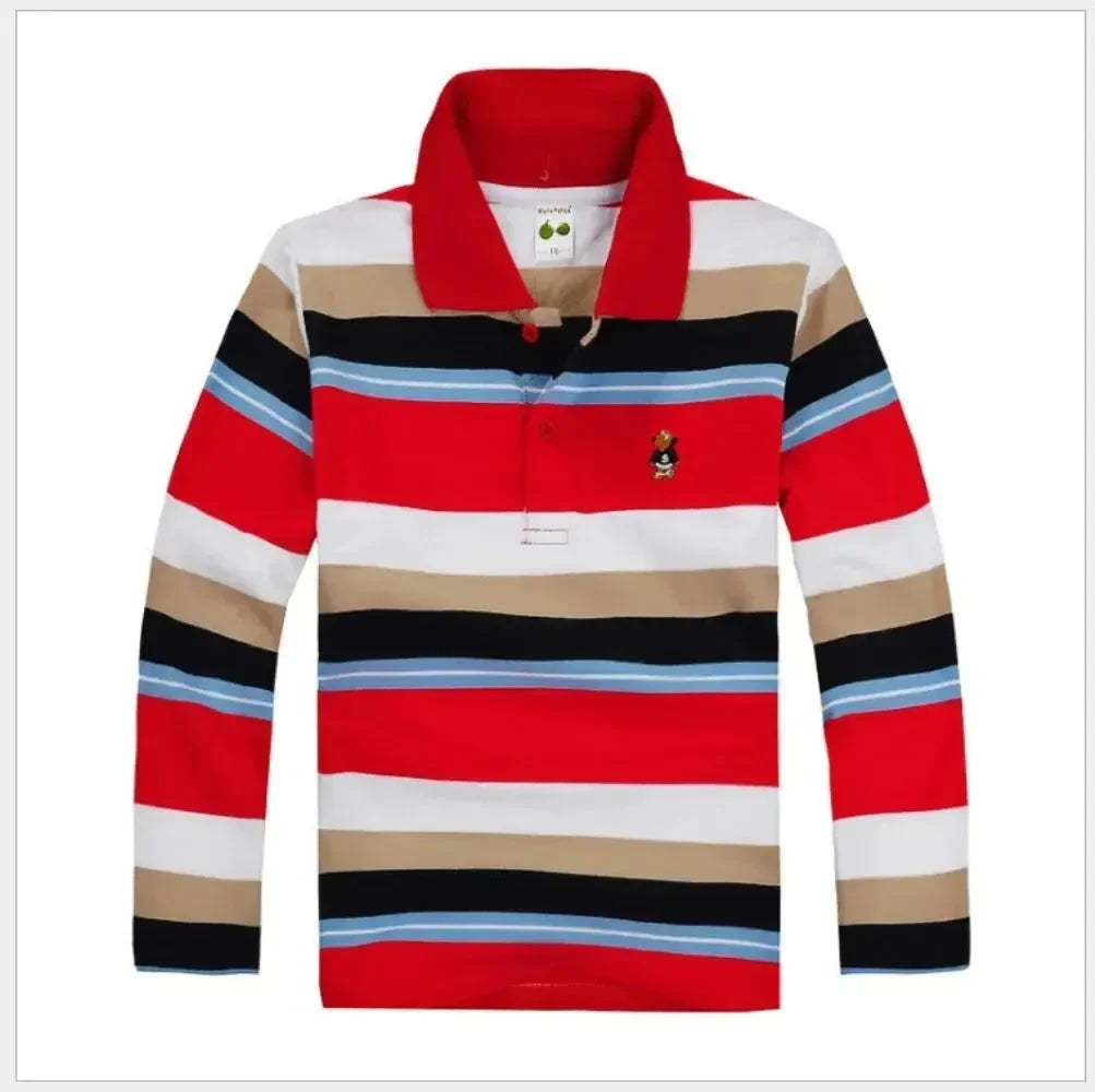 Striped Polyester Polo Shirt for Kids - Polo Shirt - LeStyleParfait