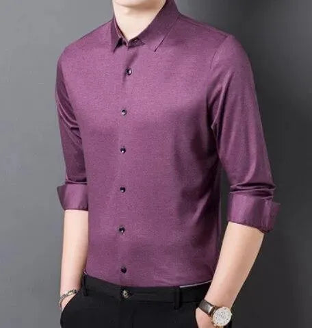 Strummer Satin Men Dress Shirt - Silk Shirt - LeStyleParfait