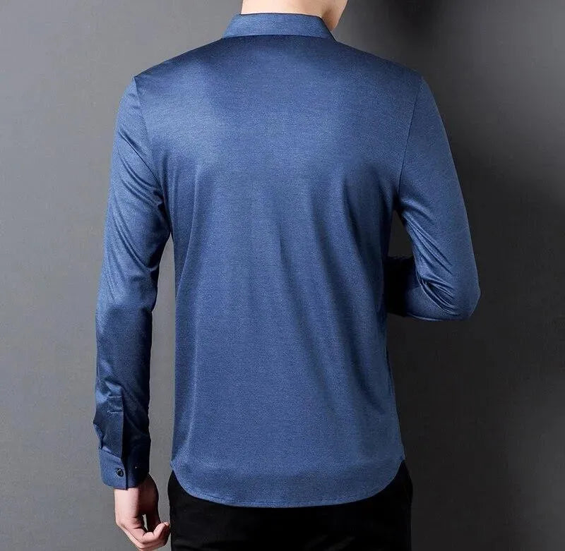 Strummer Satin Men Dress Shirt - Silk Shirt - LeStyleParfait