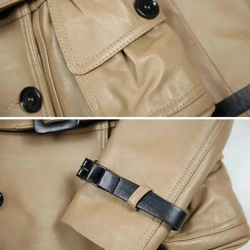 Stylish Chic Leather Women Coat - Coat - LeStyleParfait