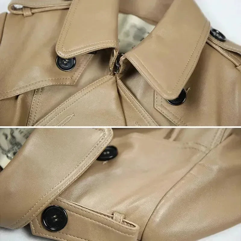 Stylish Chic Leather Women Coat - Coat - LeStyleParfait