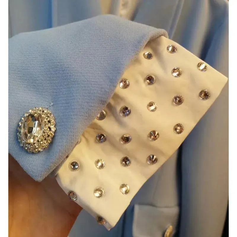 Stylish Long Double Breasted Blazer Women - Casual - Plain-Solid - Double-Breasted Blazer - LeStyleParfait