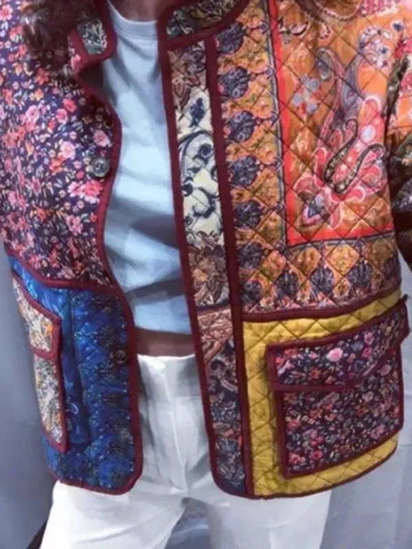 Stylish Loose Printed Women’s Coat - Coat - LeStyleParfait