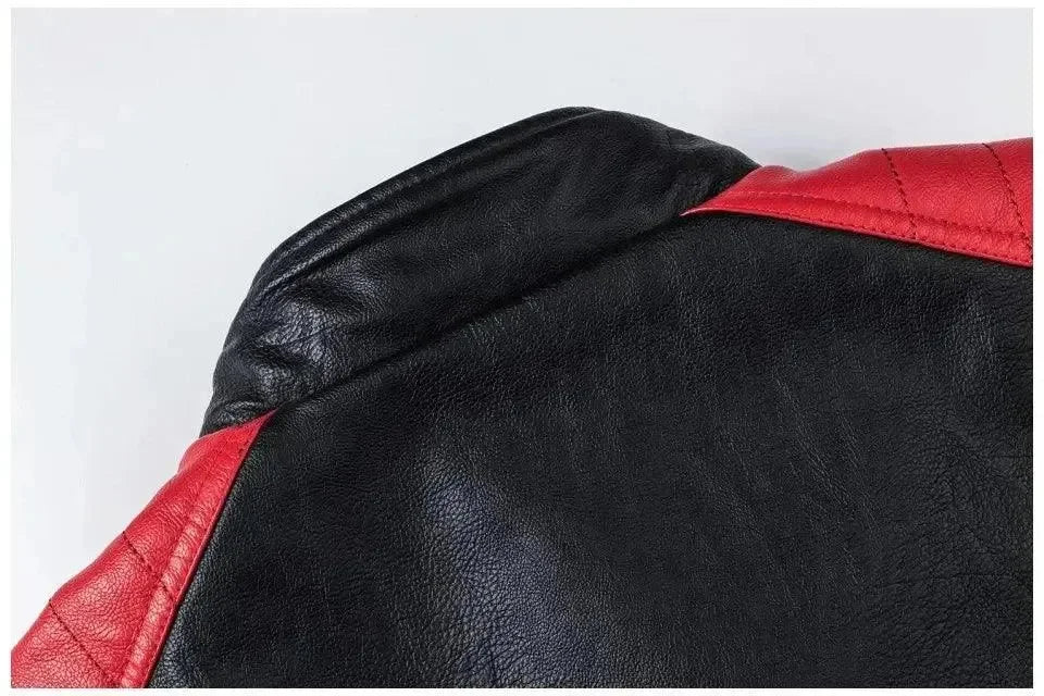 Stylish Slim-Fit Men Leather Biker Jacket - Leather Biker Jacket - LeStyleParfait
