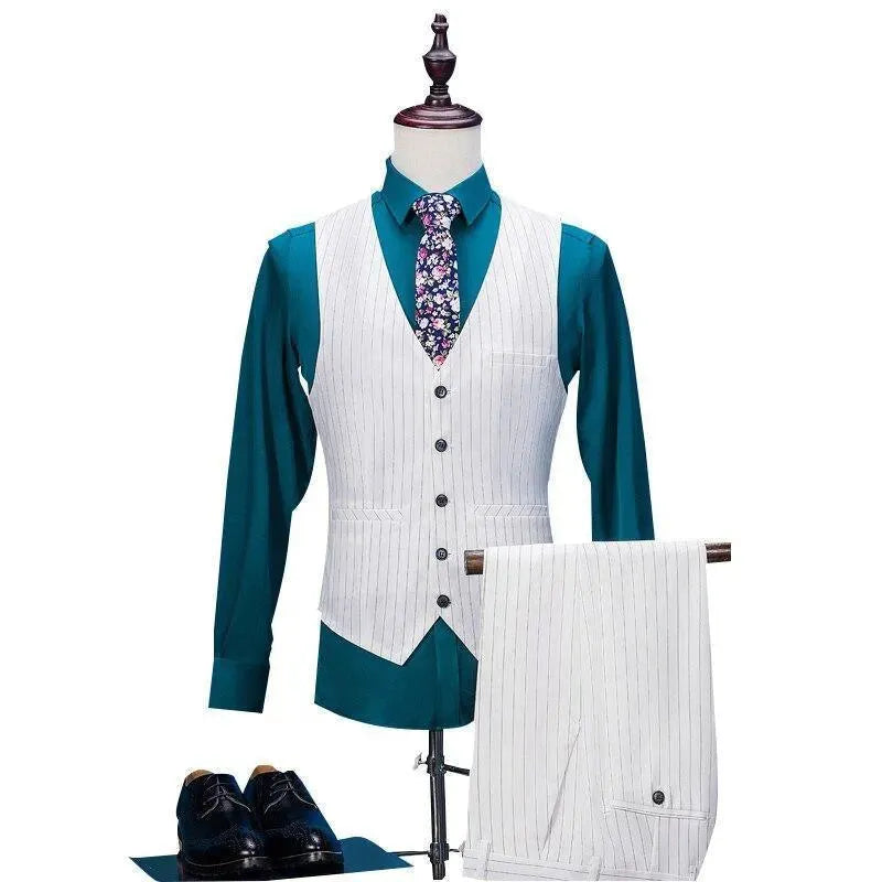 Super Smooth Striped Men 3 Piece Suit - Three Piece Suit - LeStyleParfait