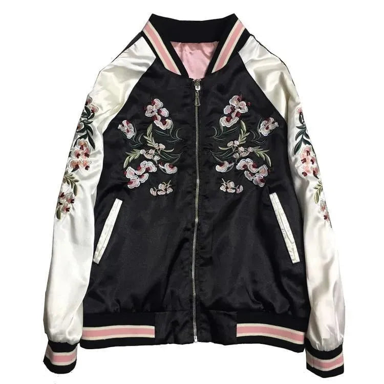 Take It Easy Floral Bomber Jacket - Bomber Jacket - LeStyleParfait