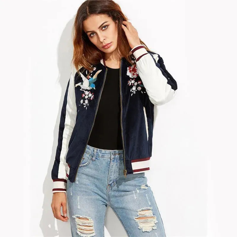 Take It Easy Floral Bomber Jacket - Bomber Jacket - LeStyleParfait