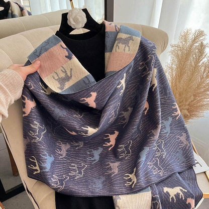 The Rider Double-Sided Cashmere Women Scarf - Scarf - LeStyleParfait