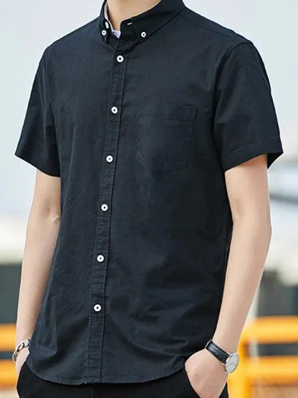 The Scholar Short Sleeved Shirt - Short Sleeve Shirt - LeStyleParfait