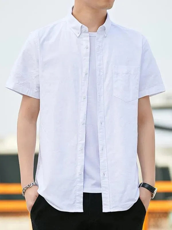 The Scholar Short Sleeved Shirt - Short Sleeve Shirt - LeStyleParfait