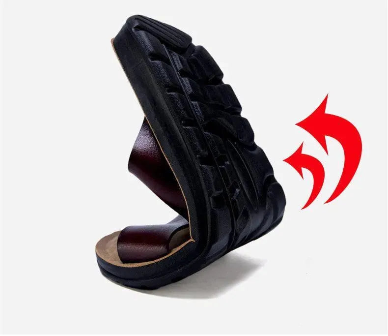 The Walker Leather Sandal Shoes - Sandals - LeStyleParfait