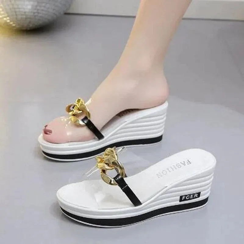 Transparent Wedge Sandals - Wedge Shoes - LeStyleParfait