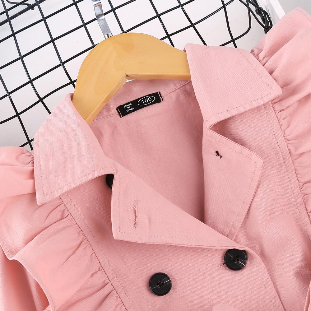 Ruffled Trench Coats For Girls - Kids Coats - LeStyleParfait