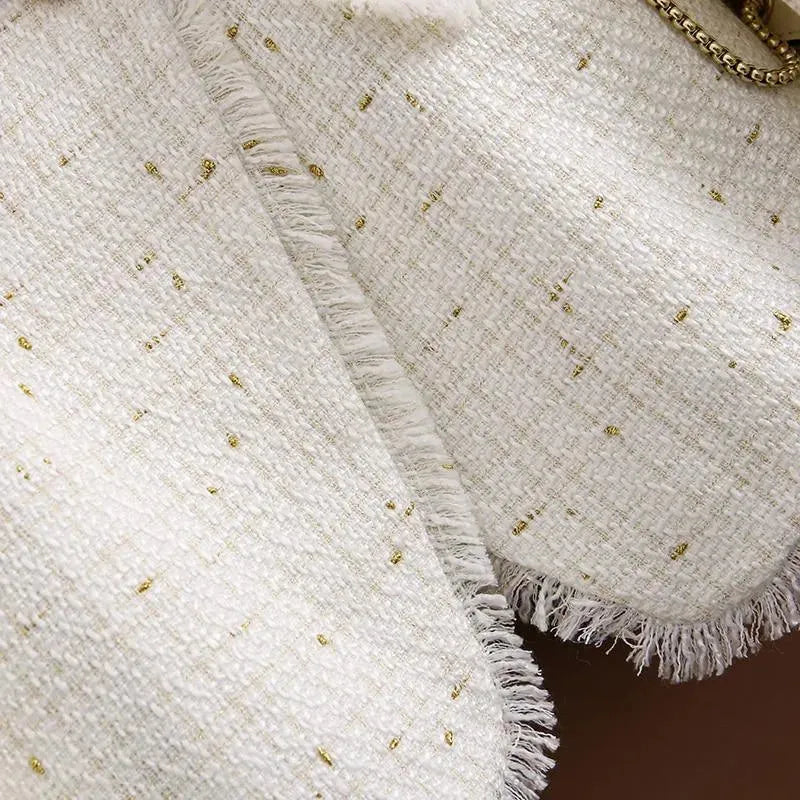 Tweed Blazer Women - Casual - Plain-Solid - Tweed Blazer - LeStyleParfait