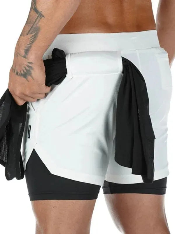Two Piece Men Gym Shorts - Men's Shorts - LeStyleParfait